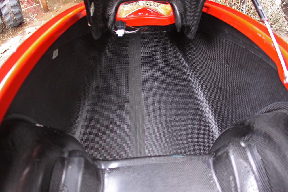 QV:s bagageutrymme utan skydd